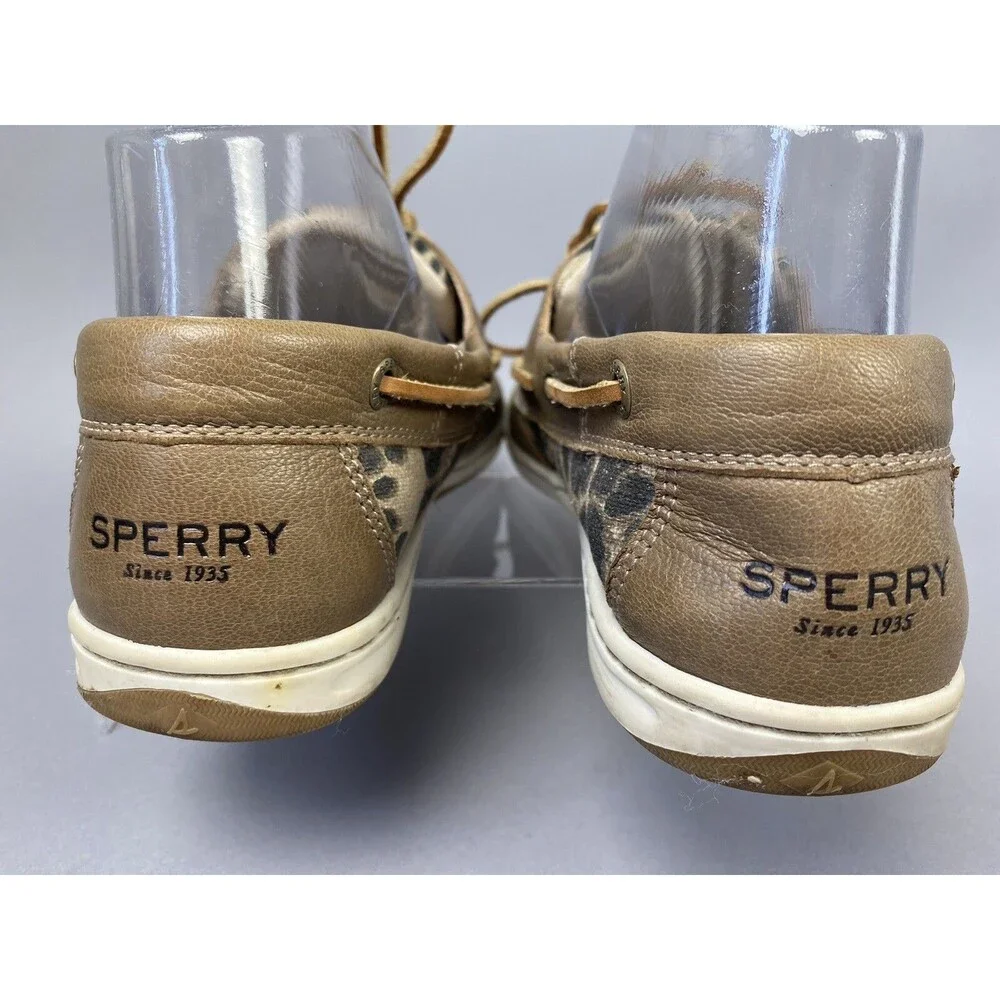 Sperry 2 Women’s 8M Eye Boat Shoe Beige Animal Print Leather Upper Loafer